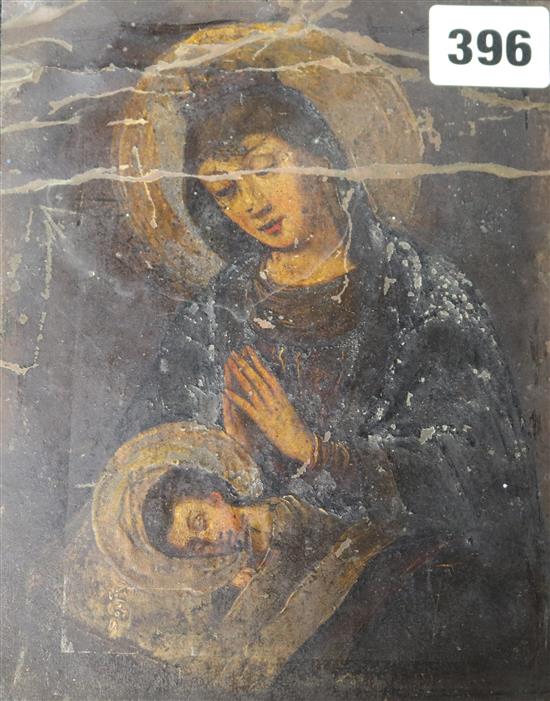 19th century, oil on copper, The Virgin and Child, 19 x 14cm, unframed